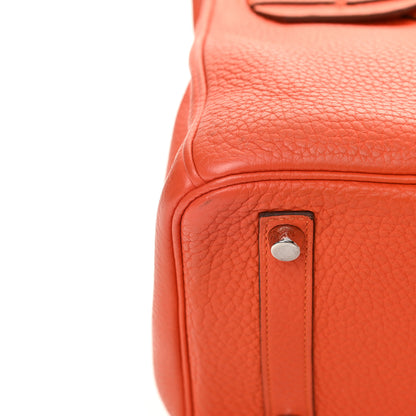 Hermes Taurillon Clemence Birkin 30 Feu 12 of 14