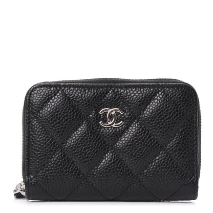 Chanel Caviar Quilted Zip Coin Purse Black 1 of 9