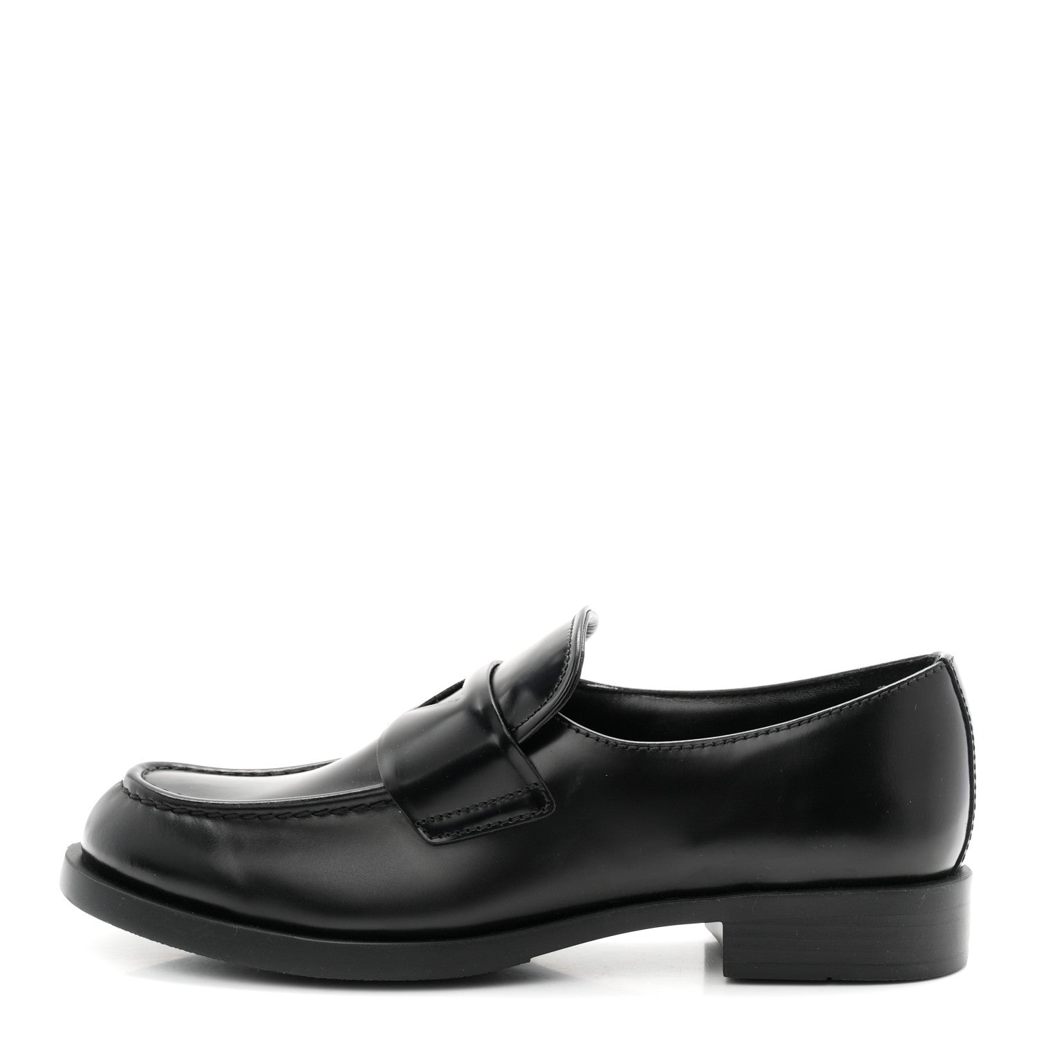 Prada Spazzolato Loafers 38.5 Black 1 of 10