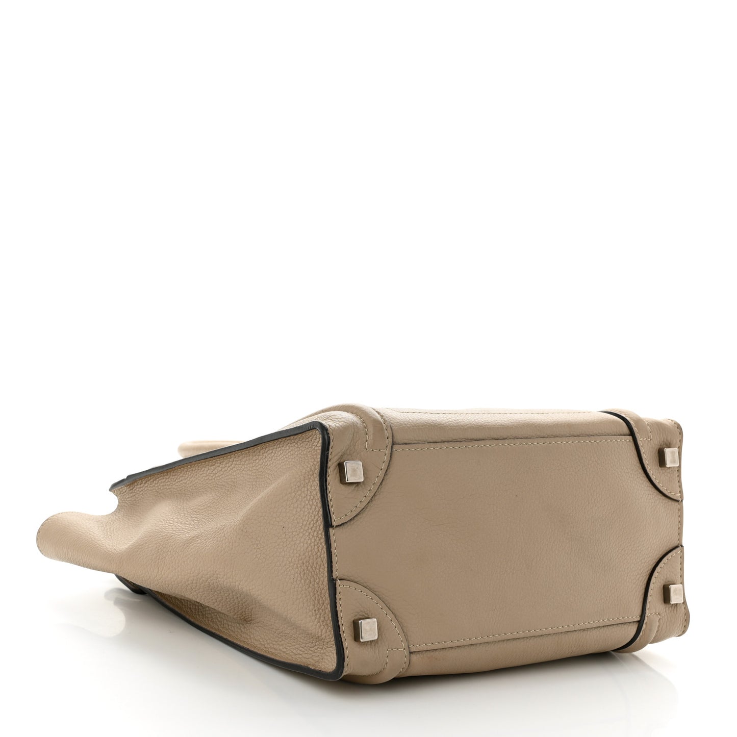 Drummed Calfskin Micro Luggage Dune