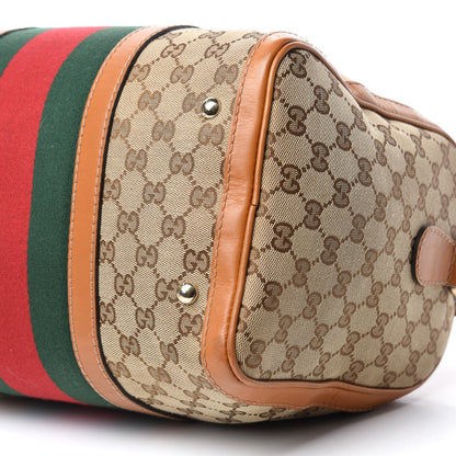 Gucci Monogram Vintage Web Medium Boston Tobacco 7 of 13