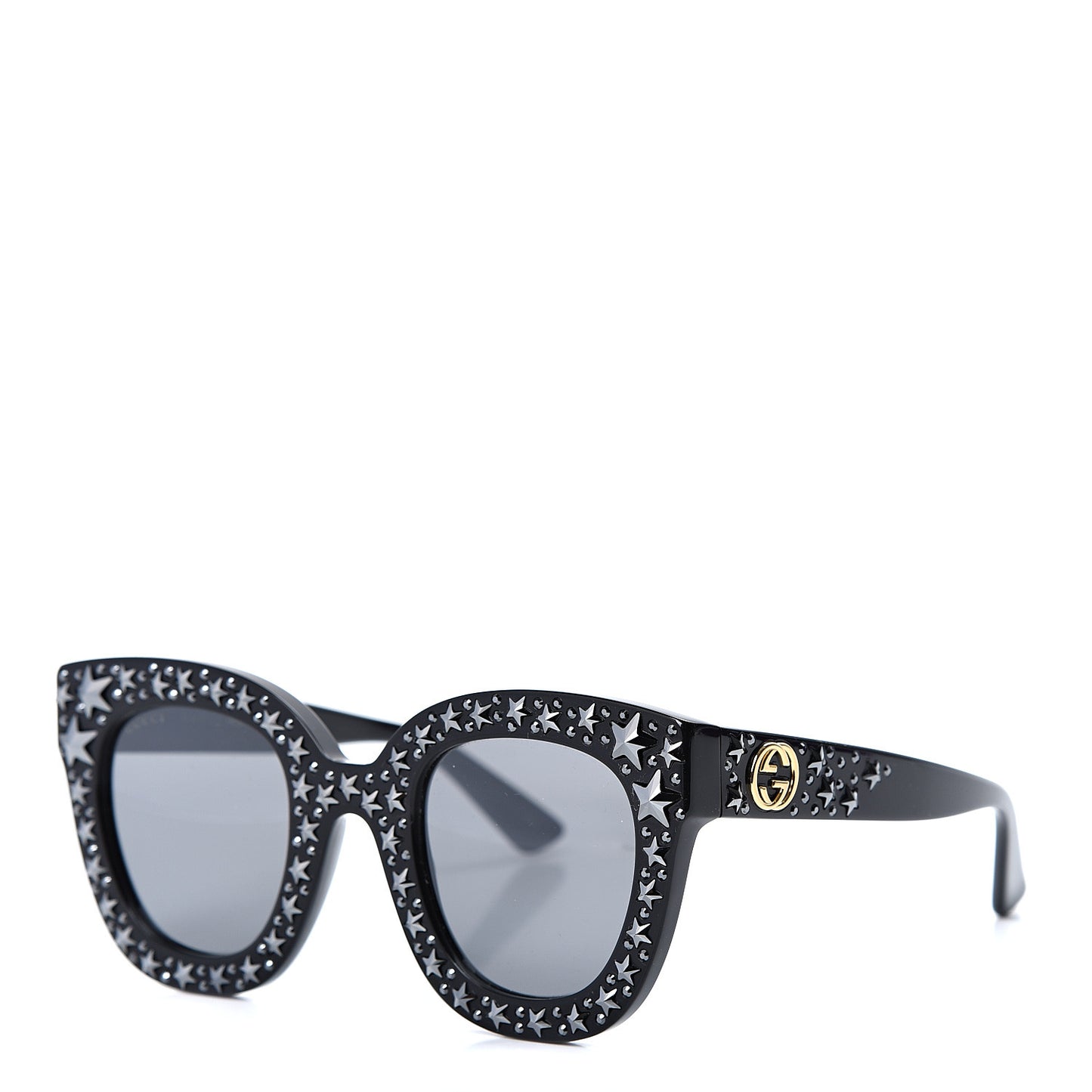 Acetate Stars Cat Eye Sunglasses GG0116S Black