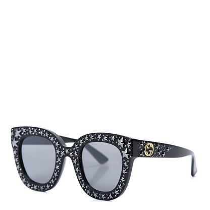 Gucci Acetate Stars Cat Eye Sunglasses GG0116S Black 1 of 8