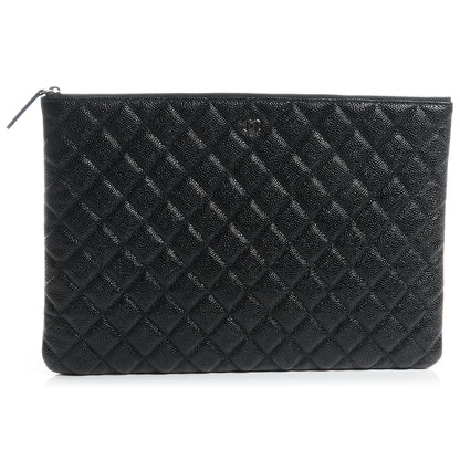 Chanel Caviar Quilted Documents Holder Portfolio Black 1 of 7
