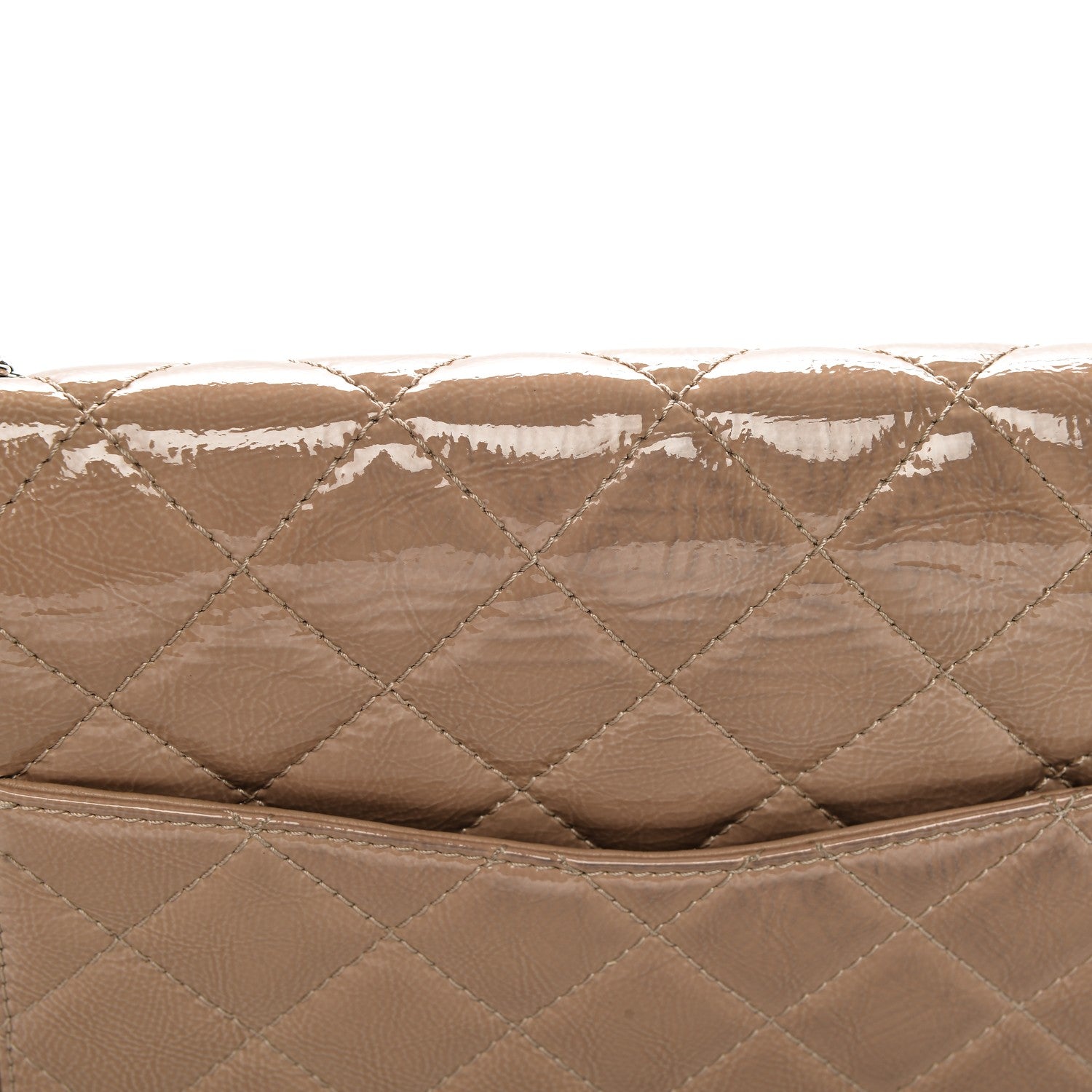 Chanel Distressed Patent Quilted 2.55 Reissue 227 Flap Beige 8 of 12