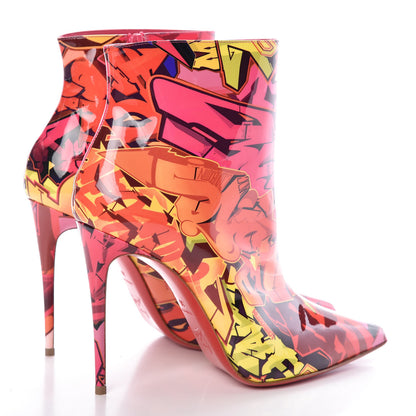 Christian Louboutin Patent Metrograf So Kate Booty 100 Ankle Boots 38 Multicolor 4 of 8