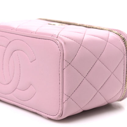 Chanel Lambskin Quilted Small Top Handle Vanity Case With Chain Light Pink 10 of 12