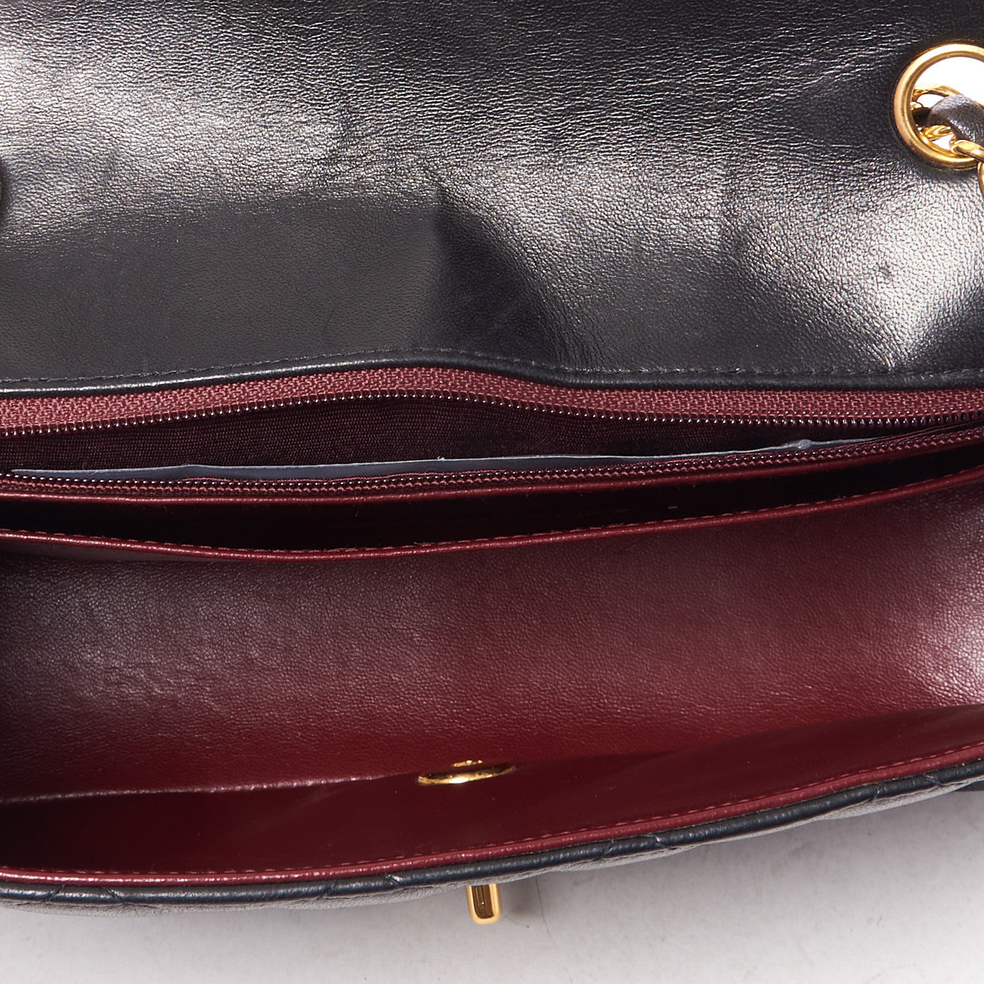 Lambskin Quilted Medium Single Flap Black