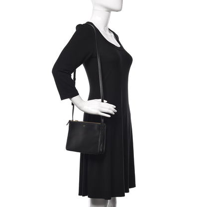 Celine Liege Calfskin Small Trio Crossbody Bag Black 2 of 12
