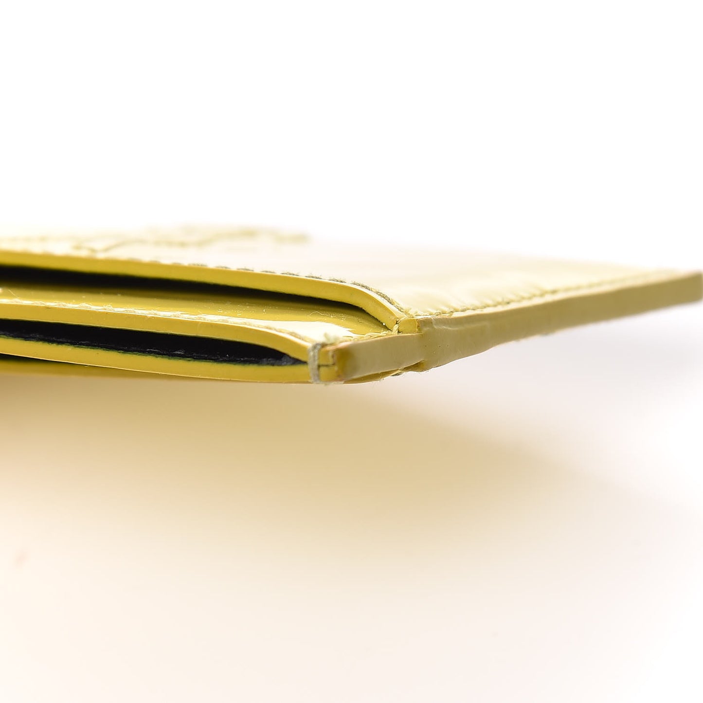 Patent Belle De Jour Card Case Yellow