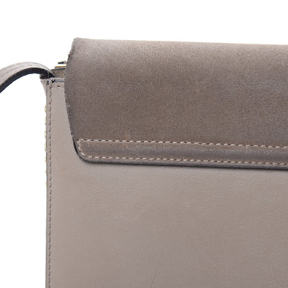 Chloe Suede Calfskin Small Faye Shoulder Bag Motty Grey 11 of 18