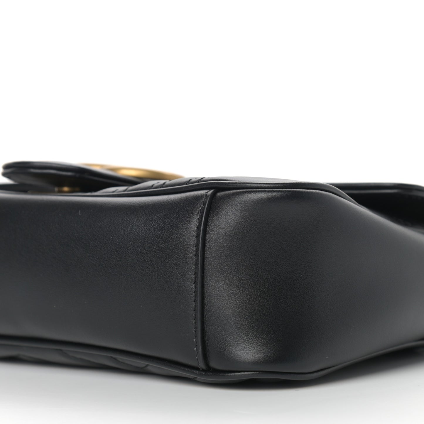 Calfskin Matelasse Small GG Marmont Shoulder Bag Black