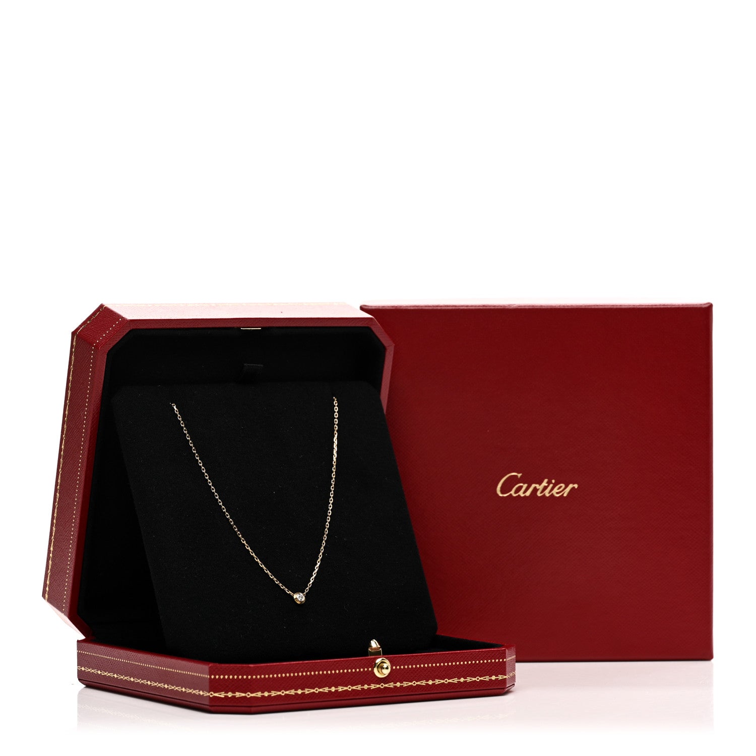Cartier 18K Yellow Gold Diamond SM D'Amour Pendant Necklace 5 of 5