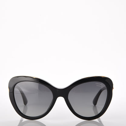Chanel Polarized Bijou Cat Eye Sunglasses 5354 Black 2 of 8