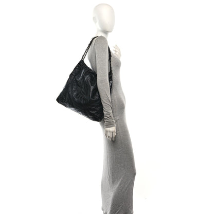 Chanel Shiny Calfskin Quilted Monochrome Small Chanel 22 Black 2 of 10