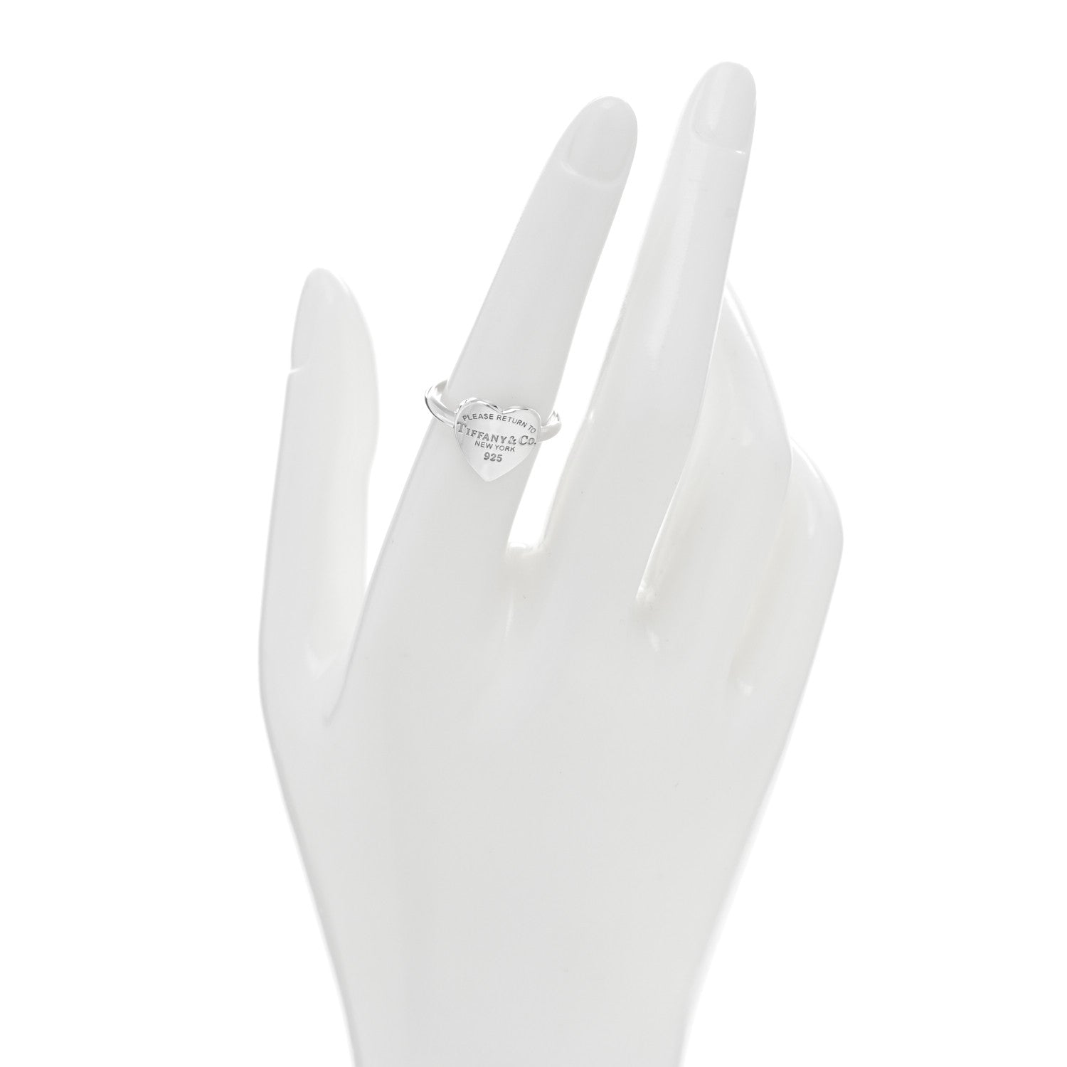 Tiffany Sterling Silver Return to Tiffany Heart Ring 54 7 2 of 3