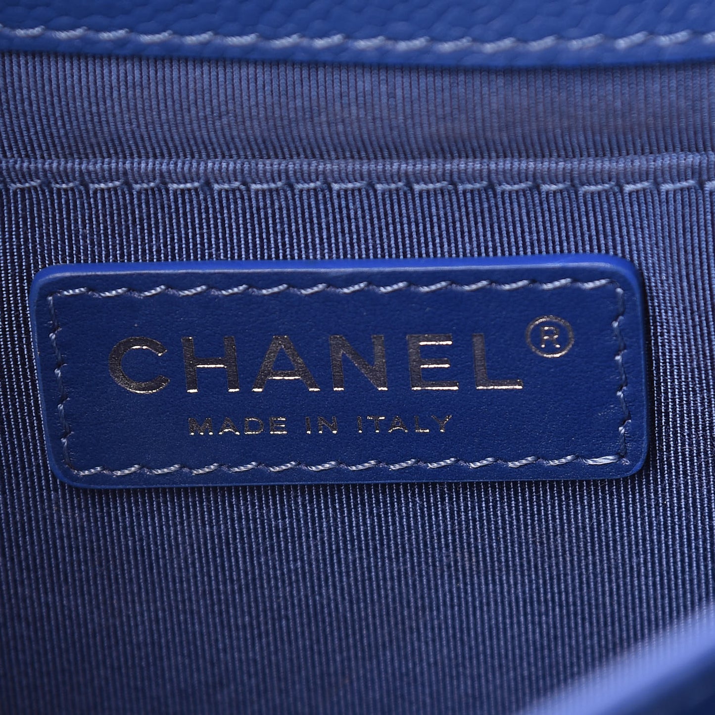 Caviar Quilted CC Box Flap Blue