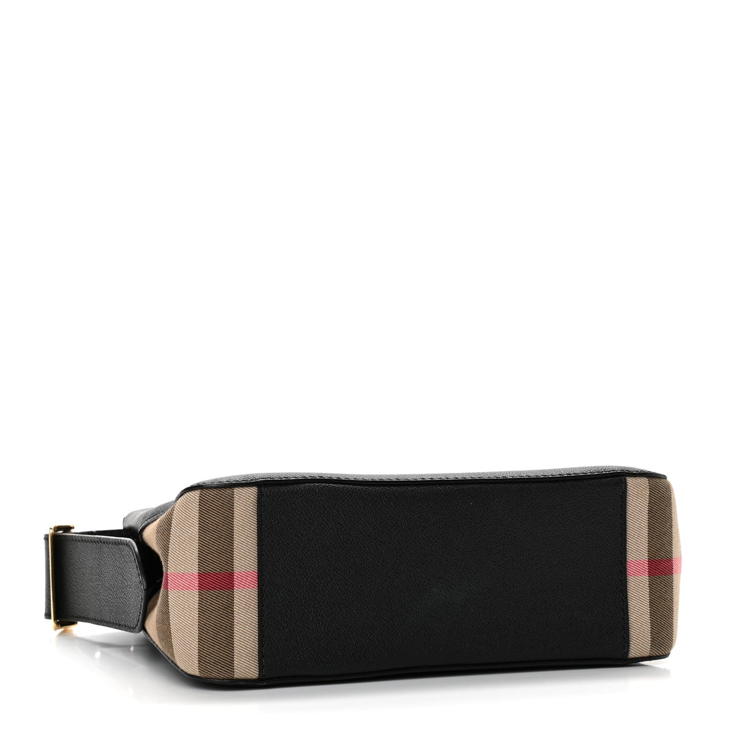 Soft Grain Calfskin House Check Small Helmsley Crossbody Black