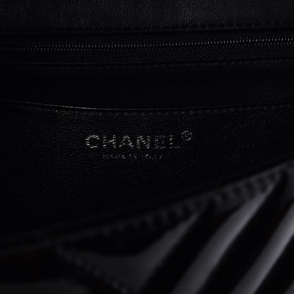Chanel Patent Chevron Quilted Maxi Single Flap Black 7 of 8
