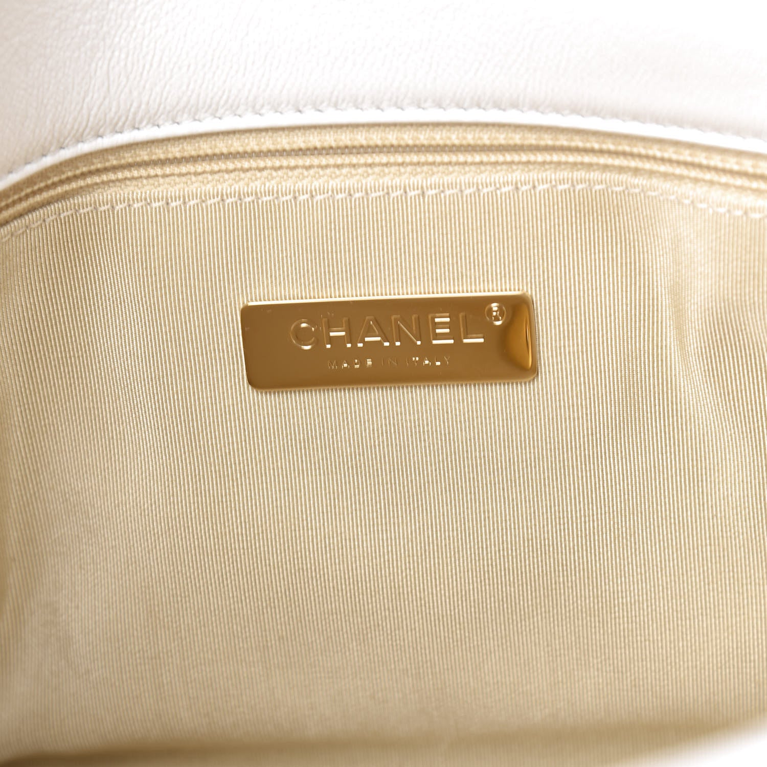 Chanel Goatskin Quilted Large 19 Flap White 5 of 8