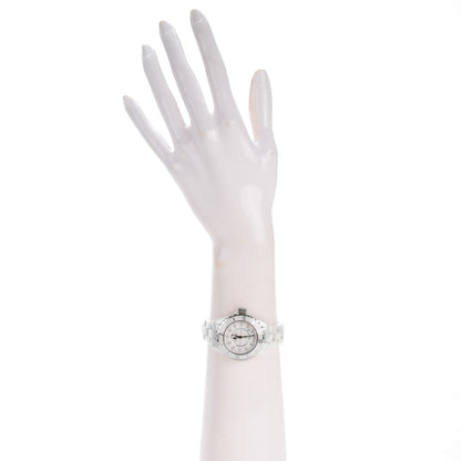 Chanel Stainless Steel Ceramic Diamond 33mm J12 Quartz Watch White 2 of 7