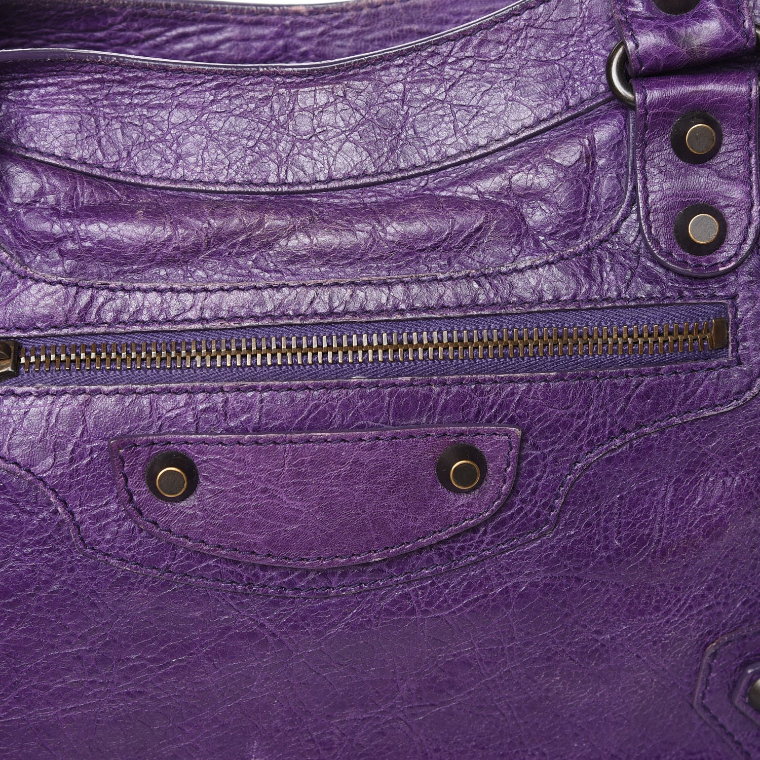 Balenciaga Agneau Classic Hardware Town Dark Violet 14 of 14