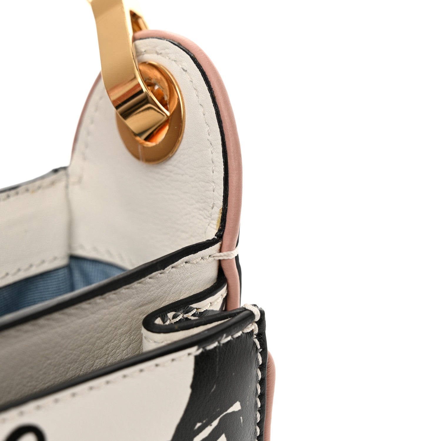 Lanvin Calfskin Star Print Small Box Jiji Shoulder Bag White Multicolor 13 of 13
