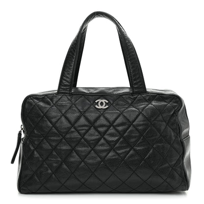 Chanel Caviar Quilted Bowler Black 1 of 12