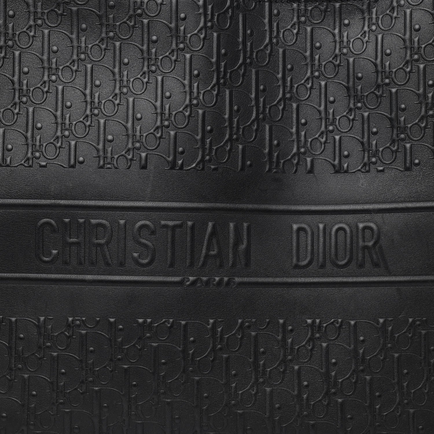Christian Dior Oblique Calfskin Embossed Large Book Tote Black 8 of 10
