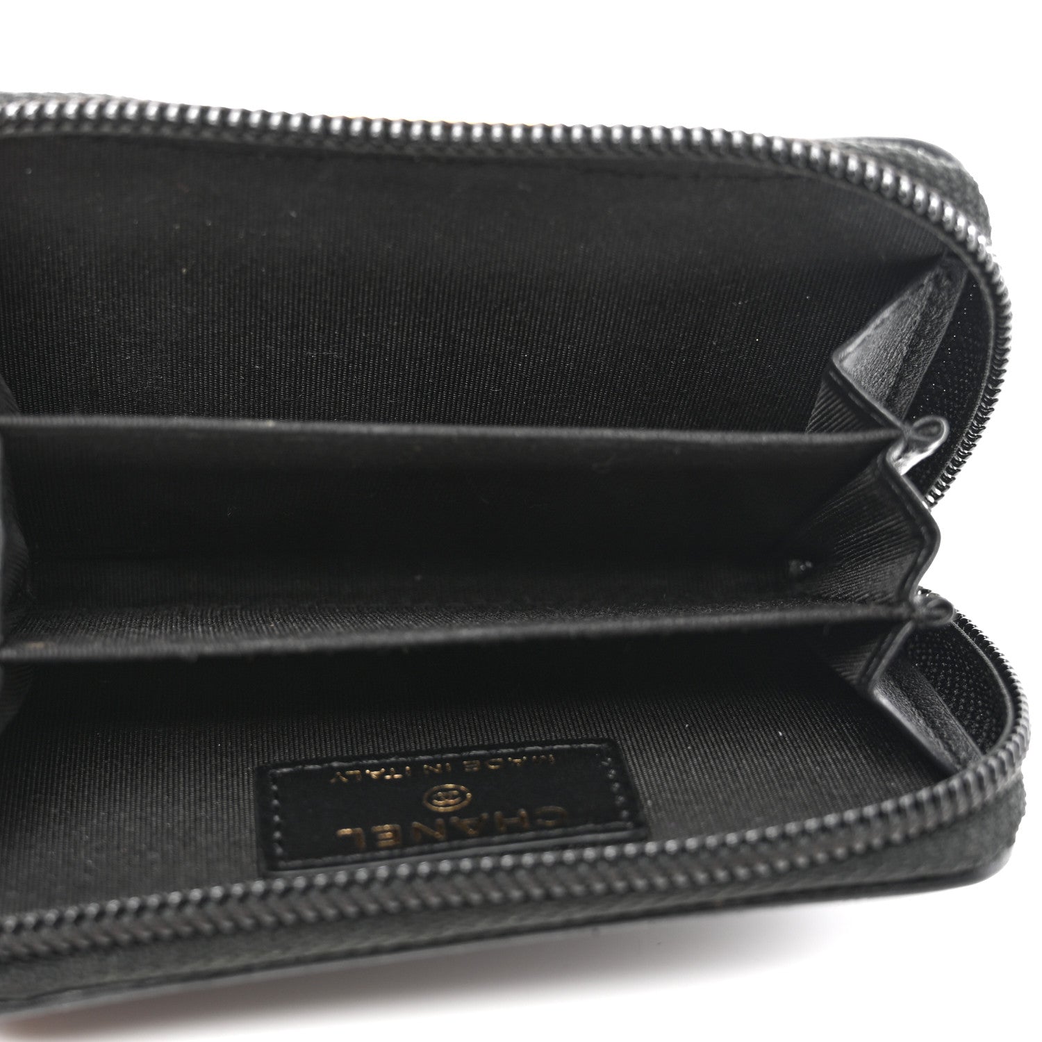 Chanel Lambskin Quilted Zip Around Boy Coin Purse Wallet Black 5 of 7