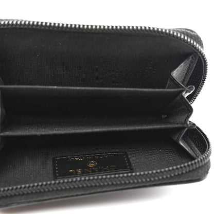 Chanel Lambskin Quilted Zip Around Boy Coin Purse Wallet Black 5 of 7