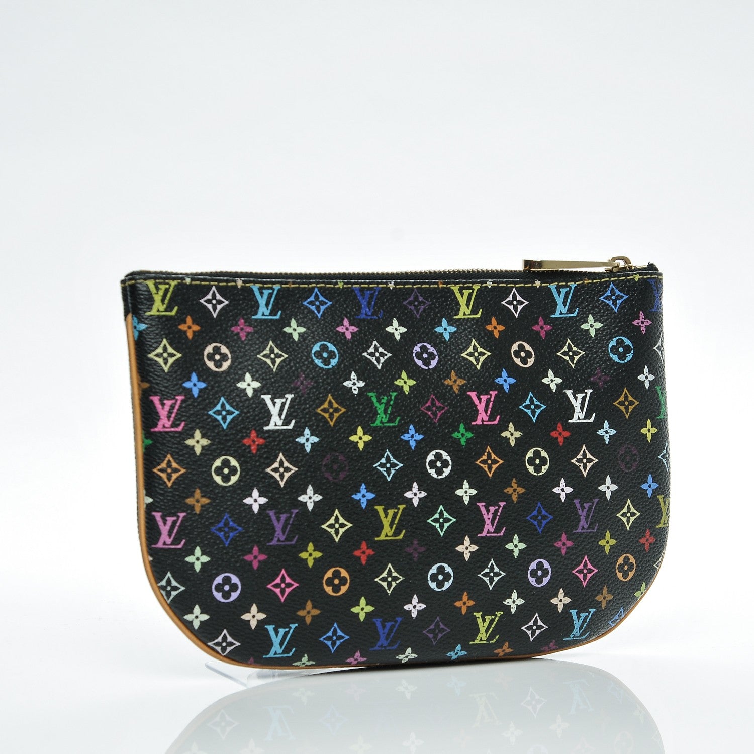 Louis Vuitton Monogram Multicolor Pochette Plate GM Black 3 of 9