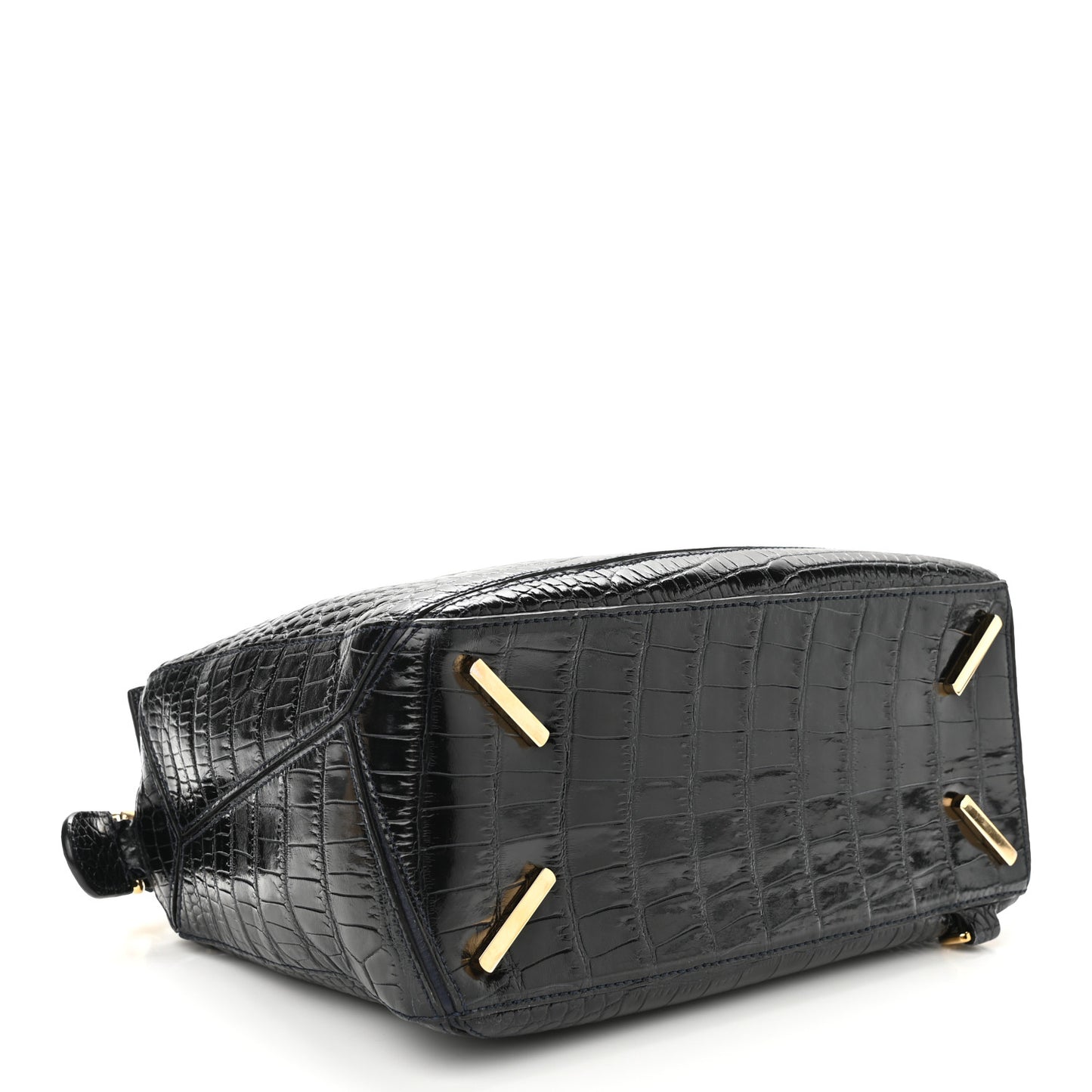 Crocodile Medium Puzzle Bag Black