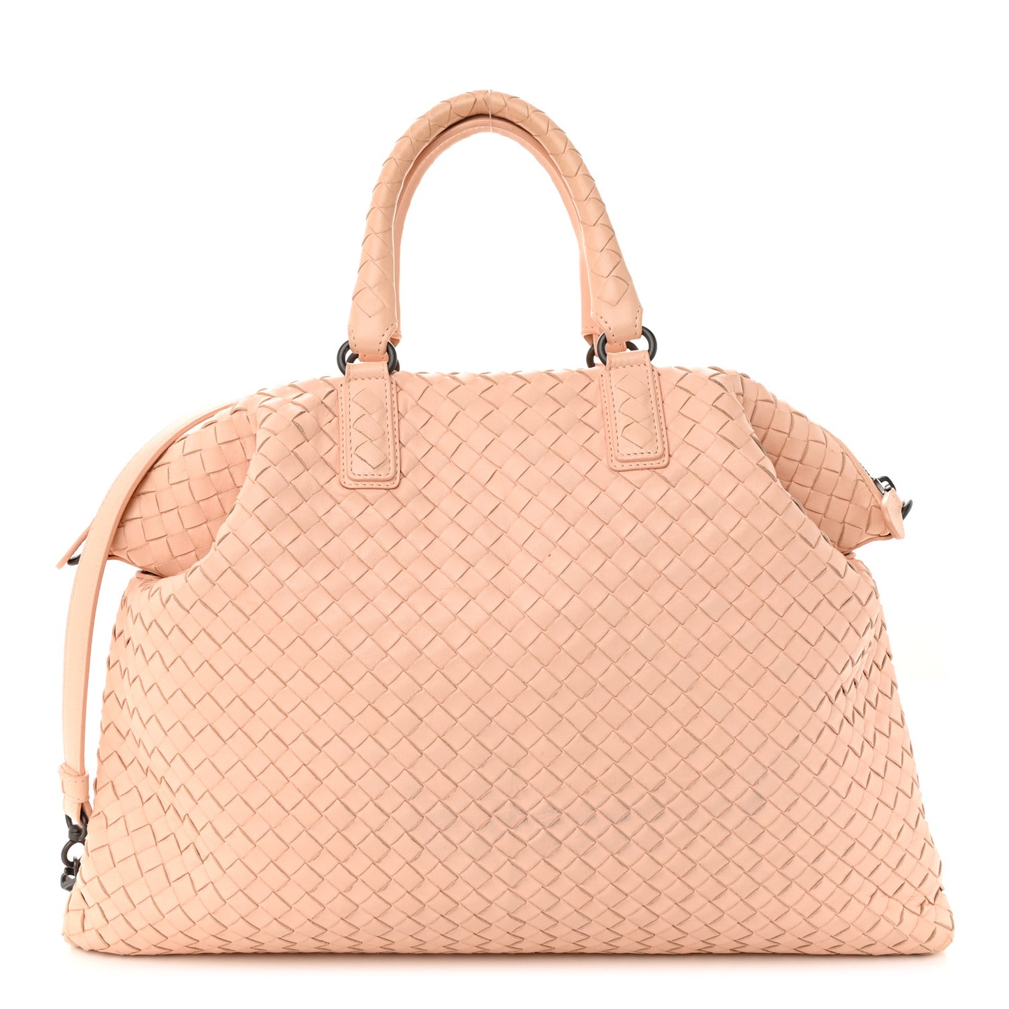 Nappa Intrecciato Medium Convertible Tote Flamingo