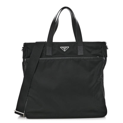Prada Tessuto Nylon Saffiano Tote Black 1 of 13