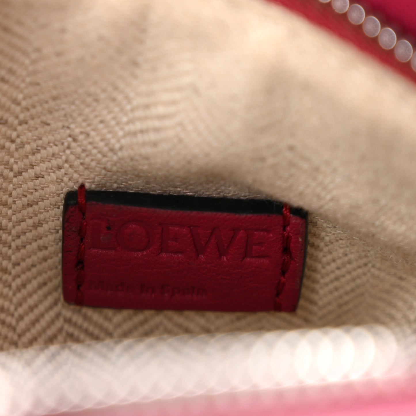 Calfskin Mini Puzzle Bag Raspberry