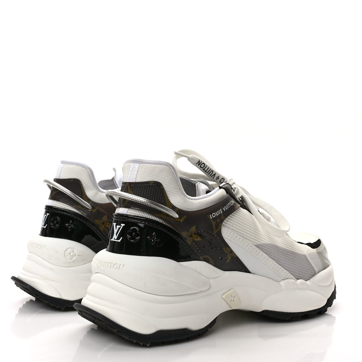 Monogram Calfskin Run 55 Sneakers 38 White