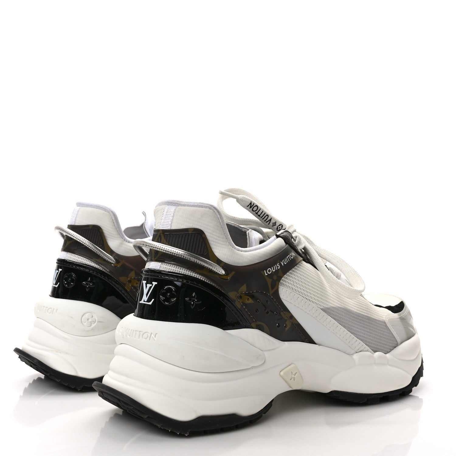 Louis Vuitton Monogram Calfskin Run 55 Sneakers 38 White 5 of 10