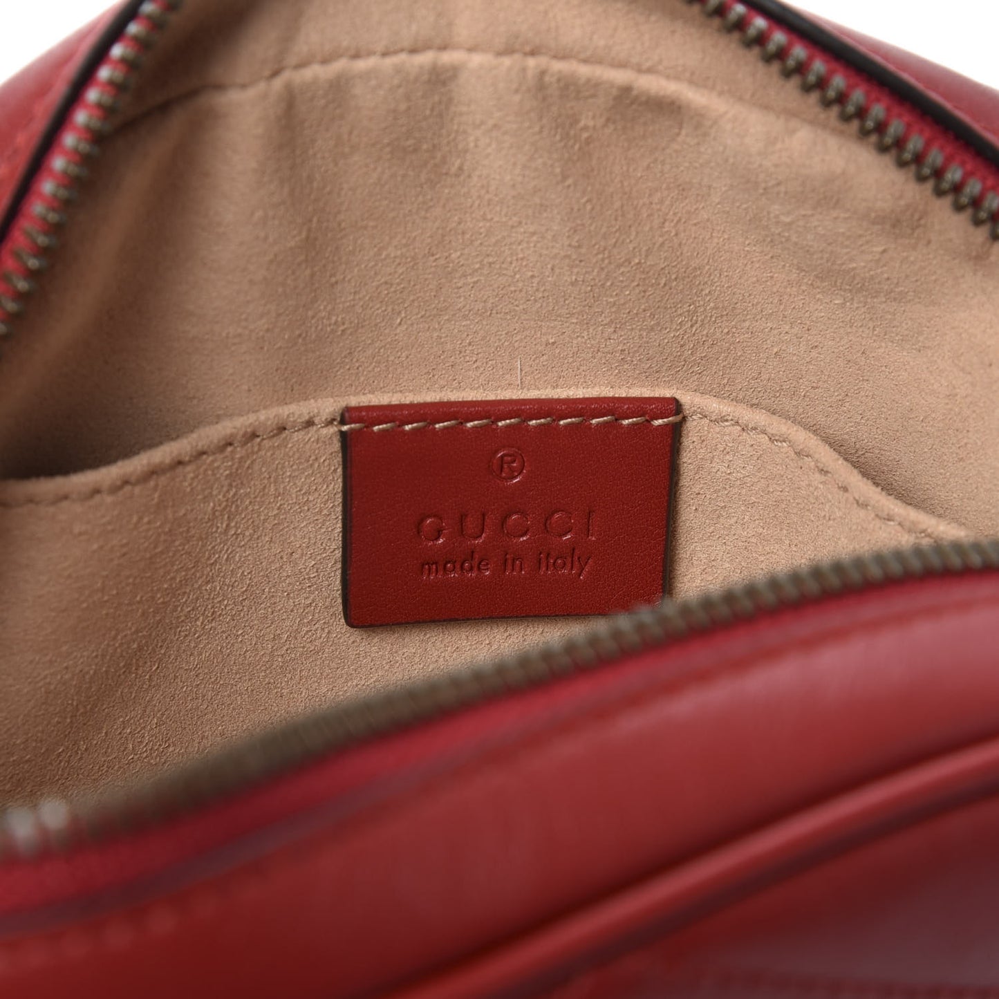 Calfskin Matelasse GG Marmont Belt Bag 85 34 Hibiscus Red