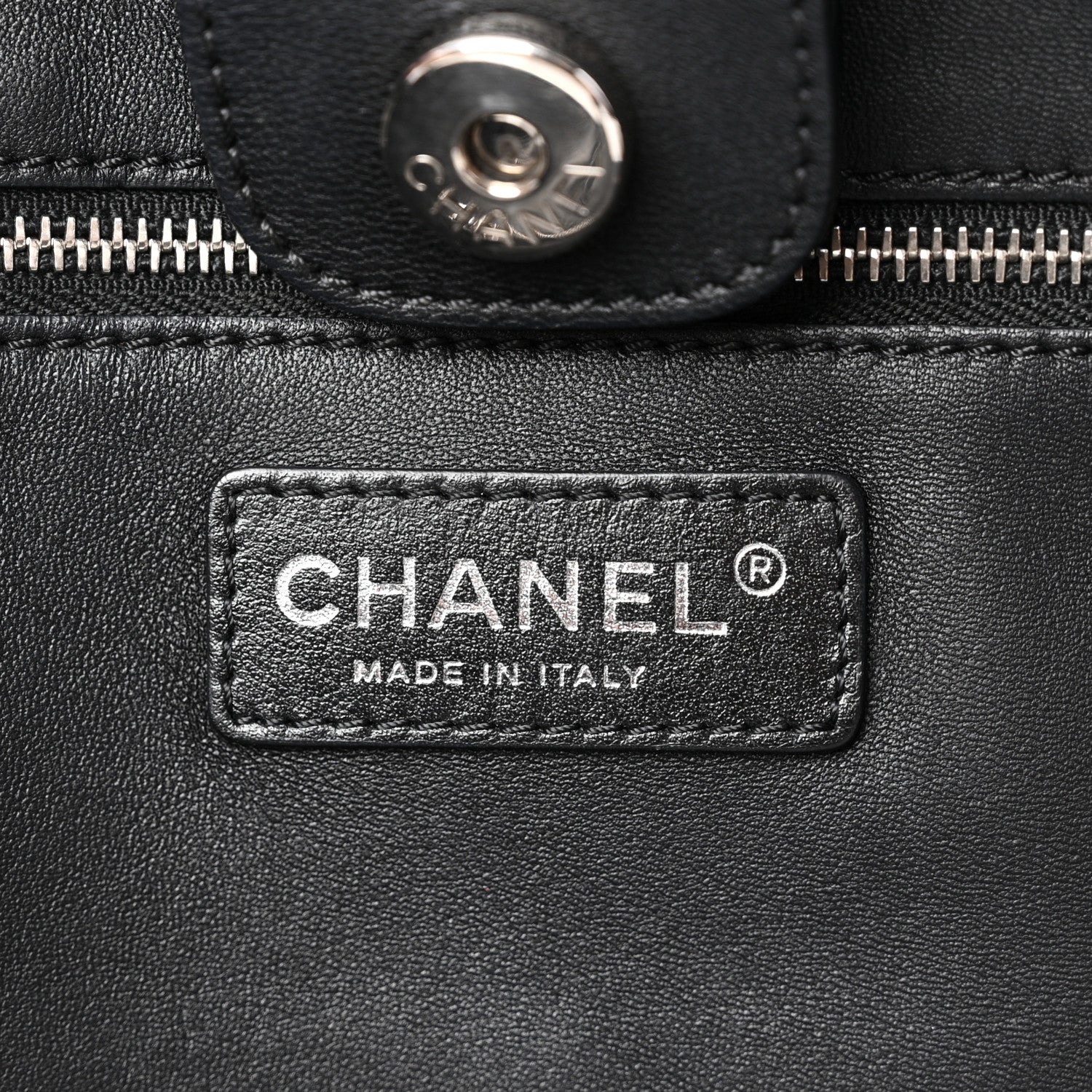 Chanel Calfskin Stitched Large Lady Coco Shopping Tote Black 6 of 10