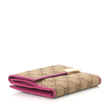 Gucci Monogram Dice French Flap Wallet Fuchsia 4 of 10