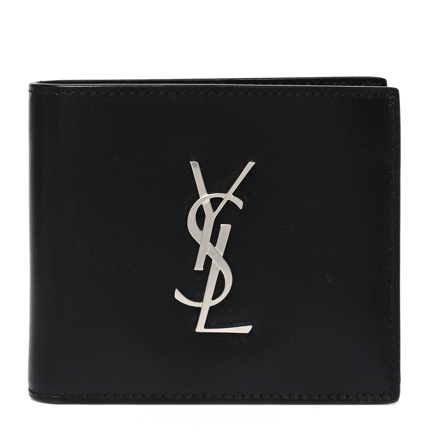 Saint Laurent Smooth Calfskin Monogram East West Wallet Black 1 of 6