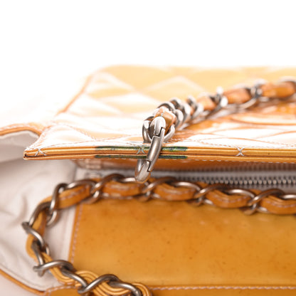 Chanel Patent Quilted Petit Timeless Tote PTT Yellow 9 of 39
