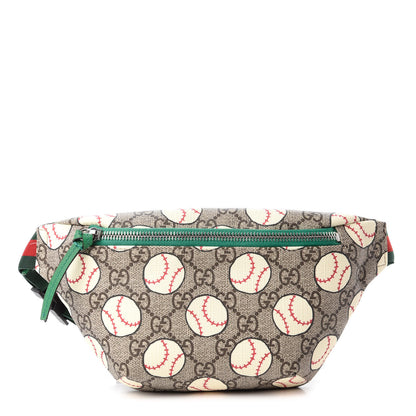 Gucci GG Supreme Monogram Baseballs Web Childrens Belt Bag 1 of 10