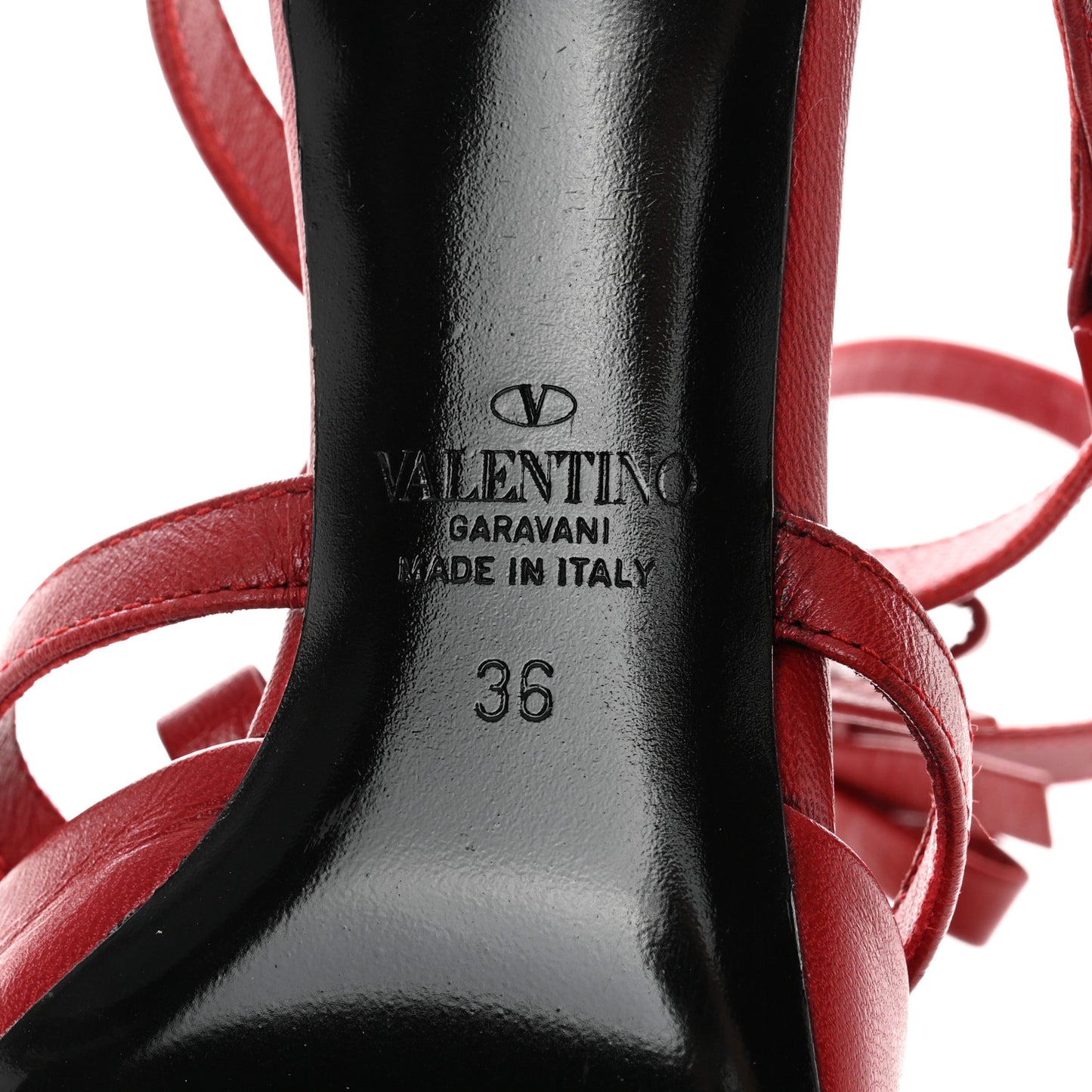 Nappa French Bow Gladiator 45mm Sandals 36 Rosso Valentino