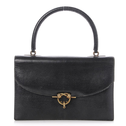 Hermes Lizard Sac Cordeliere Black 1 of 6