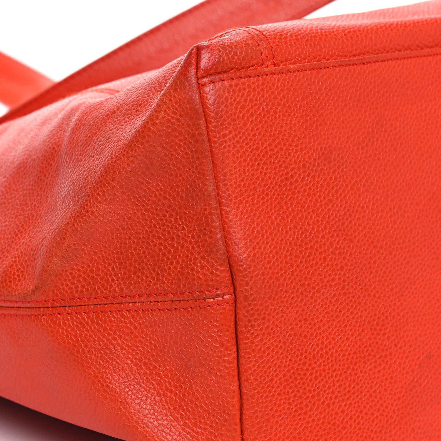 Chanel Caviar CC Tote Orange 10 of 17