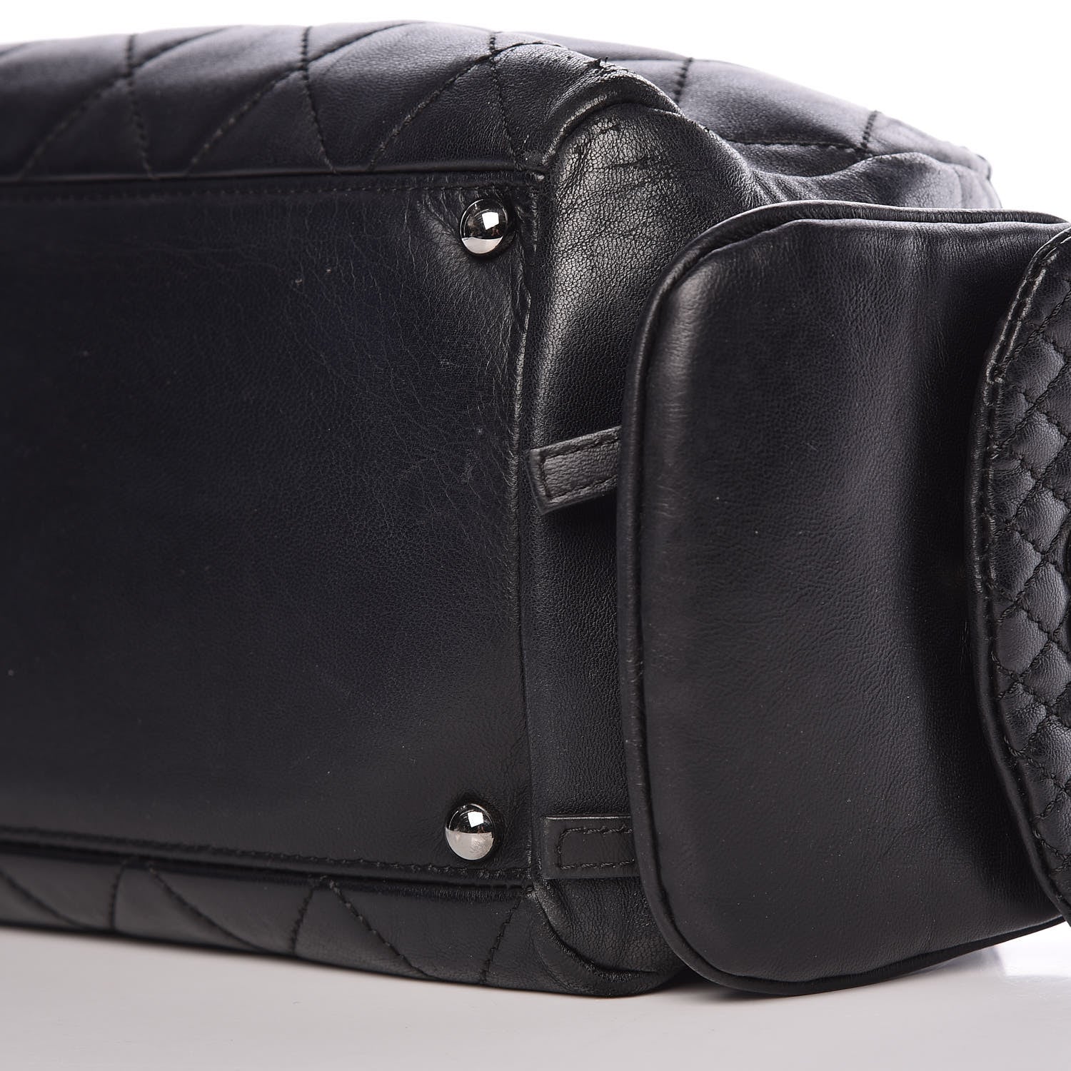 Chanel Lambskin Quilted Multipocket Bowling Bag Black 9 of 11