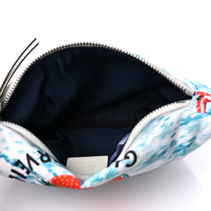 Gucci Nylon Merveilleux Strawberry Print Childrens Belt Bag Light Blue Red Dusty White 5 of 10