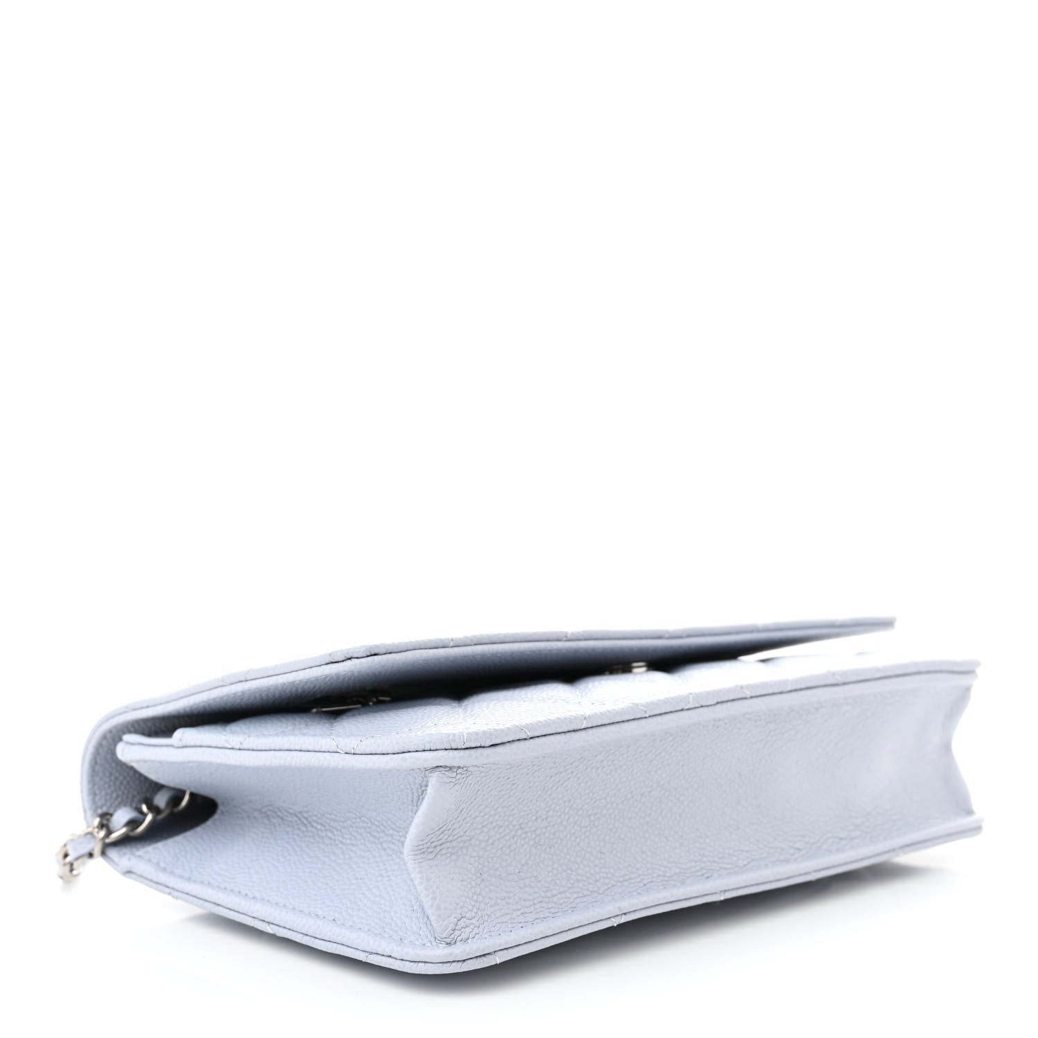 Chanel Caviar Quilted Wallet on Chain WOC Light Blue 4 of 11